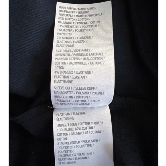 H By Halston French Terry Motorcycle Jacket With Rib Detail In Black Size 8 NWOT - Picture 8 of 10